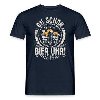 Oh Schon Bier Uhr - Männer T-Shirt - Navy - Vorne - AI Model Male 178 light (178cm)