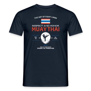 Muay Thai Fille - T-shirt homme - marine - Devant - AI Model Male 178 light (178cm)