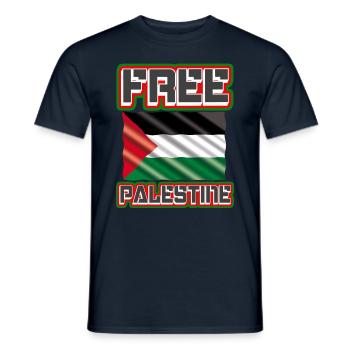 Palestine libre - drapeau palestinien, Palestine, Gaza - T-shirt homme - marine - Devant - AI Model Male 178 light (178cm)