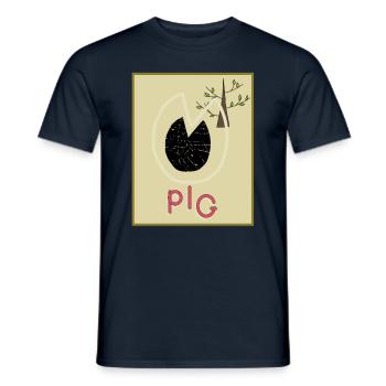 Patte de cochon, pied de cochon, cochon - cadeau - T-shirt homme - marine - Devant - AI Model Male 178 light (178cm)