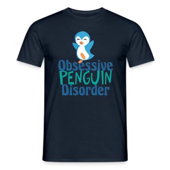 Trouble mignon des manchots obsessionnels - T-shirt homme - marine - Devant - AI Model Male 178 light (178cm)