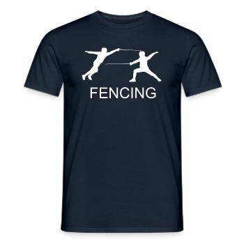 Fencing Best Sport Gift - Männer T-Shirt - Navy - Vorne - AI Model Male 178 light (178cm)