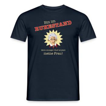 RUHESTAND RENTE - Männer T-Shirt - Navy - Vorne - AI Model Male 178 light (178cm)