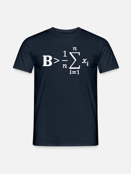 Be Greater Than Average Funny Math Teacher Nerd T- - Männer T-Shirt - Navy