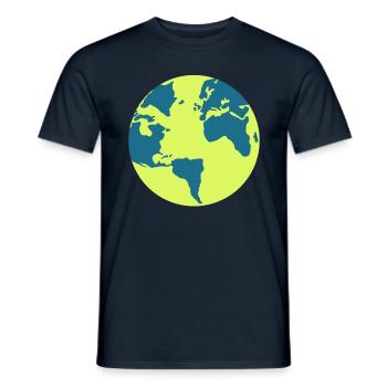 erde, planet, earth day, klimawandel, umwelt - Männer T-Shirt - Navy - Vorne - AI Model Male 178 light (178cm)