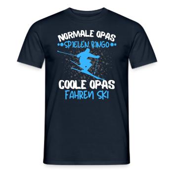 COOLE OPAS FAHREN SKI!!! SKIFAHRER OPA GESCHENK - Männer T-Shirt - Navy - Vorne - AI Model Male 178 light (178cm)