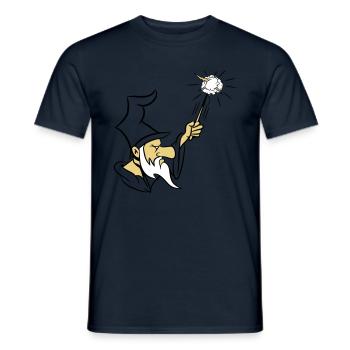 Wizard wand grim nasty - Men's T-Shirt - navy - Front - AI Model Male 178 light (178cm)