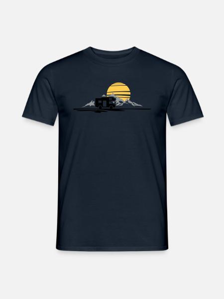 Freizeit - Wohnmobil Berge - Männer T-Shirt - Navy