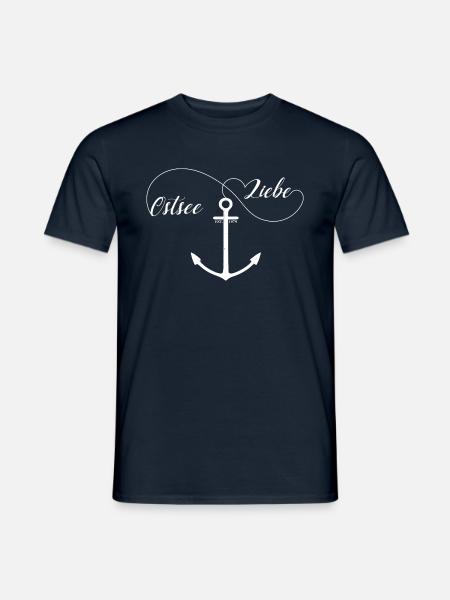 Ostsee Liebe Meer geht immer - Anker - Männer T-Shirt - Navy