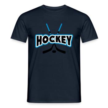 Hockey - Männer T-Shirt - Navy - Vorne - AI Model Male 178 light (178cm)