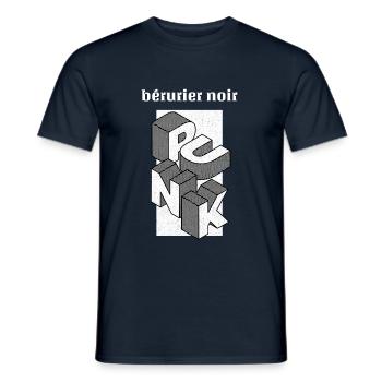 Schwarzer Beruir Punk - Männer T-Shirt - Navy - Vorne - AI Model Male 178 light (178cm)