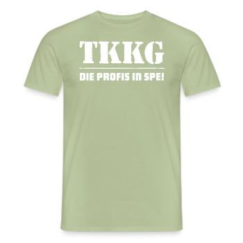 TKKG Die Profis In Spe! - Männer T-Shirt - Sage - Vorne - AI Model Male 178 light (178cm)