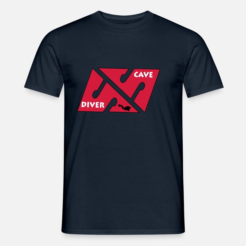 cave_diver_01 - T-shirt homme - marine
