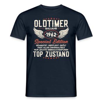 Oldtimer Baujahr 1962 Geburtstag Geschenk - Männer T-Shirt - Navy - Vorne - AI Model Male 178 light (178cm)
