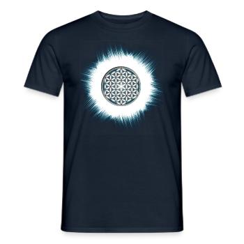 funky Blume des Lebens - Männer T-Shirt - Navy - Vorne - AI Model Male 178 light (178cm)