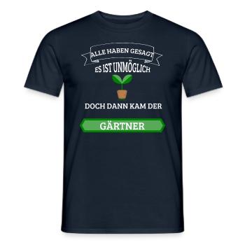 Gärtner Gartenbau Landschaftsbau - Männer T-Shirt - Navy - Vorne - AI Model Male 178 light (178cm)