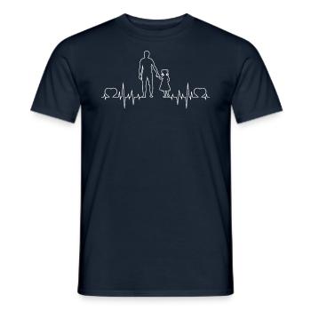 Vater & Tochter Herzschlag Papa & Kind Partnerlook - Männer T-Shirt - Navy - Vorne - AI Model Male 178 light (178cm)