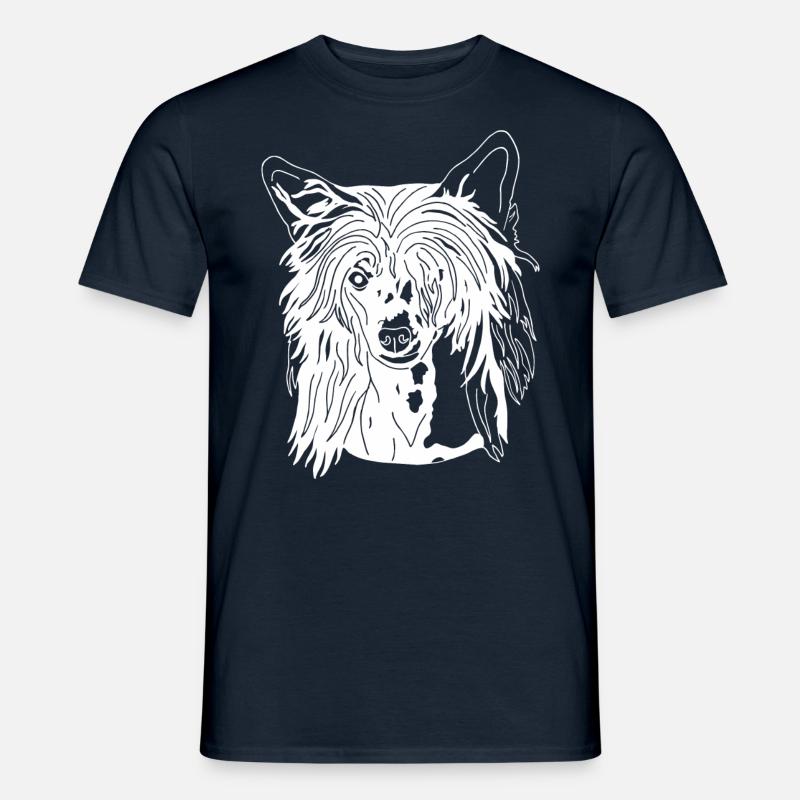 Chinesischer Schopfhund - Männer T-Shirt - Navy