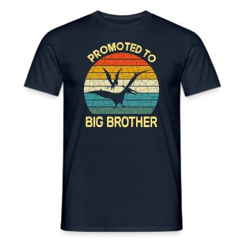 Befördert zum großen Bruder Dinosaurier Geschenk - Männer T-Shirt - Navy - Vorne - AI Model Male 178 light (178cm)