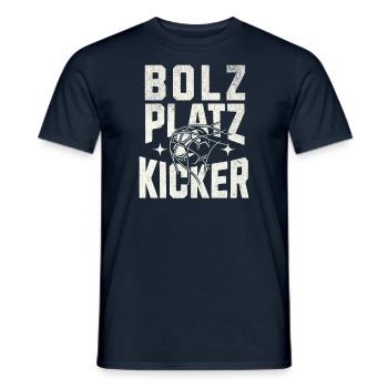 Bolz Platz Kicker - Männer T-Shirt - Navy - Vorne - AI Model Male 178 light (178cm)