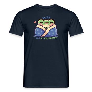 Cozy and in my Element - Men's T-Shirt - navy - Front - AI Model Male 178 light (178cm)