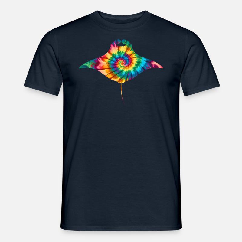 Mantarochen Tie Dye - Männer T-Shirt - Navy
