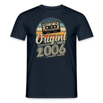 Original Since 2006 Vintage Birthday Gift - Men's T-Shirt - navy - Front - AI Model Male 178 light (178cm)