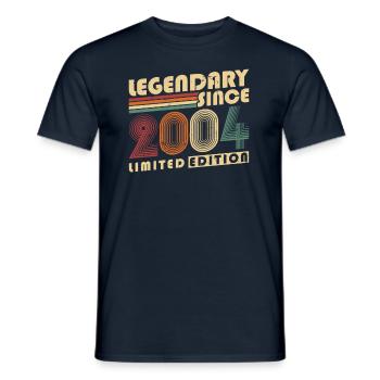 Légendaire depuis 2004 Vintage cadeau d’anniversaire - T-shirt homme - marine - Devant - AI Model Male 178 light (178cm)