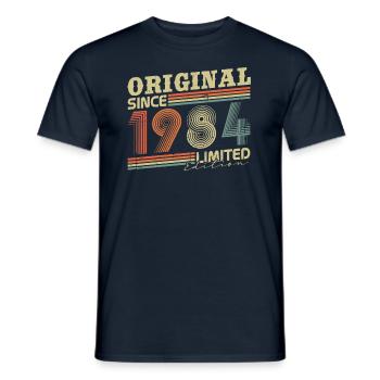 Original seit 1984 Jahrgang Geburtstag Geschenk - Männer T-Shirt - Navy - Vorne - AI Model Male 178 light (178cm)