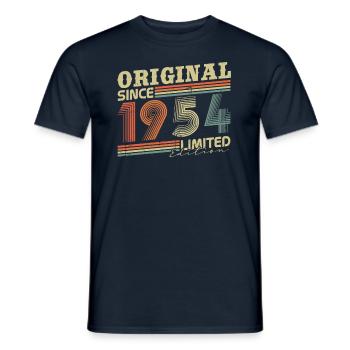Original Since 1954 Vintage Birthday Gift - Men's T-Shirt - navy - Front - AI Model Male 178 light (178cm)
