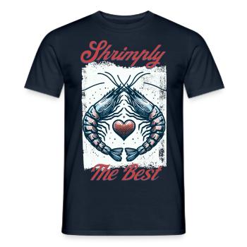 Crevettes, le meilleur jeu de mots - T-shirt homme - marine - Devant - AI Model Male 178 light (178cm)