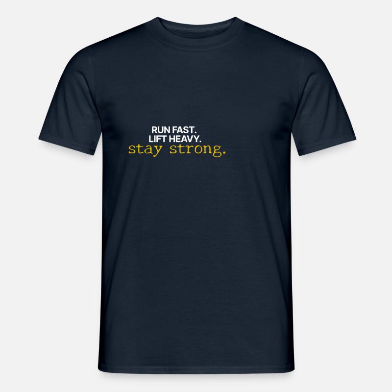 Motivation | stay strong | Be strong - Men's T-shirt - navy