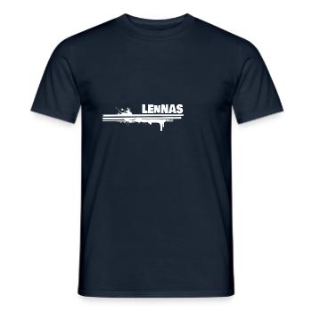 Lennas als Farbklecks - Männer T-Shirt - Navy - Vorne - AI Model Male 178 light (178cm)
