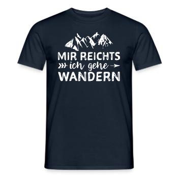 MIR REICHTS - Ich gehe WANDERN - Männer T-Shirt - Navy - Vorne - AI Model Male 178 light (178cm)