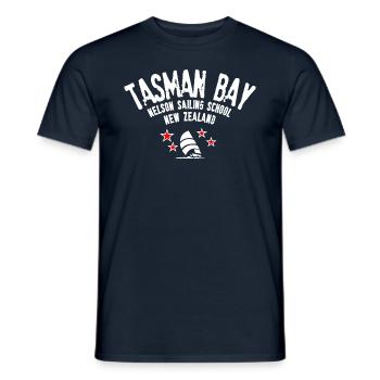 Tasman Bay Nelson sailing school - Men's T-Shirt - navy - Front - AI Model Male 178 light (178cm)