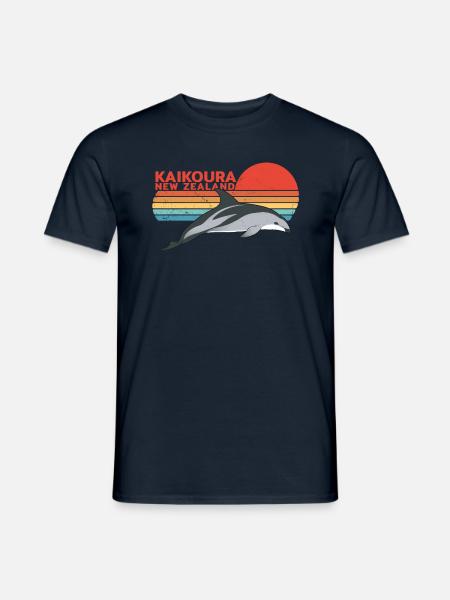 Neuseeland Kaikoura Schwarzdelfin - Männer T-Shirt - Navy