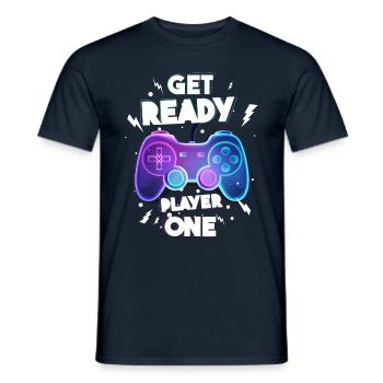 Get Ready Player One - Men's T-Shirt - navy - Front - AI Model Male 178 light (178cm)