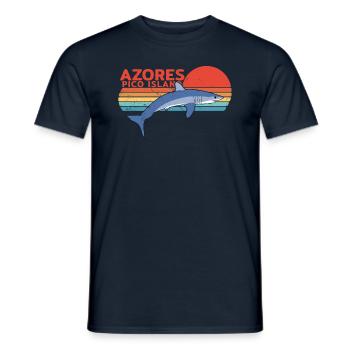 Makohai Azores Pico Island - Men's T-Shirt - navy - Front - AI Model Male 178 light (178cm)