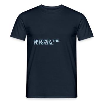 skipped the tutorial black - Männer T-Shirt - Navy - Vorne - AI Model Male 178 light (178cm)