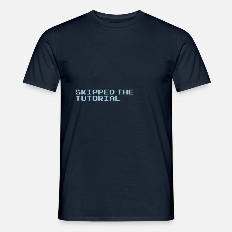 skipped the tutorial black - Männer T-Shirt - Navy