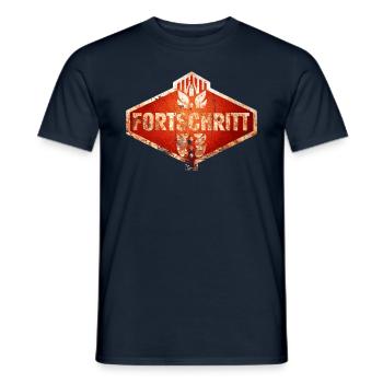 DDR Fortschritt - Traktoren - Vintage Logo Rosti - Männer T-Shirt - Navy - Vorne - AI Model Male 178 light (178cm)