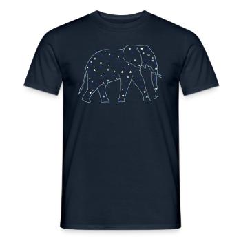 Elephant Afrique 3 - T-shirt homme - marine - Devant - AI Model Male 178 light (178cm)