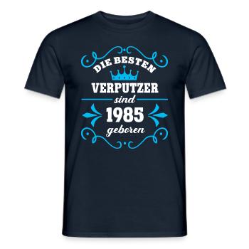 Geburtstag 1985 Verputzer Kollege Stuckateur Geb - Männer T-Shirt - Navy - Vorne - AI Model Male 178 light (178cm)