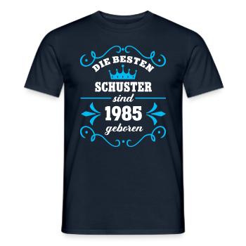 Geburtstag 1985 Schuster Kollege Schusterei Geb - Männer T-Shirt - Navy - Vorne - AI Model Male 178 light (178cm)