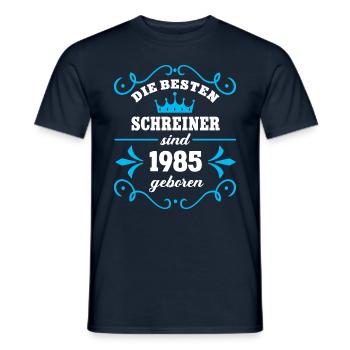 Geburtstag 1985 Schreiner Kollege Schreinerei Geb - Männer T-Shirt - Navy - Vorne - AI Model Male 178 light (178cm)