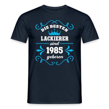 Geburtstag 1985 Lackierer Kollege Lackiererei Geb - Männer T-Shirt - Navy - Vorne - AI Model Male 178 light (178cm)
