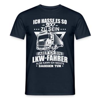 Sexy Fernfahrer LKW - Männer T-Shirt - Navy - Vorne - AI Model Male 178 light (178cm)