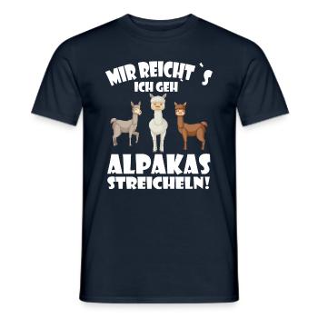 Alpaca and llamas, I'm enough I go alpacas stre - Men's T-Shirt - navy - Front - AI Model Male 178 light (178cm)
