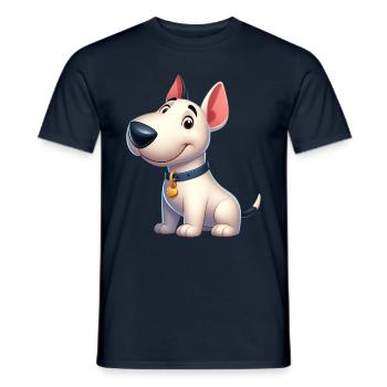 Bull Terrier 5 - Men's T-Shirt - navy - Front - AI Model Male 178 light (178cm)