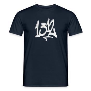 1312 Grey Graffiti Tag - Männer T-Shirt - Navy - Vorne - AI Model Male 178 light (178cm)